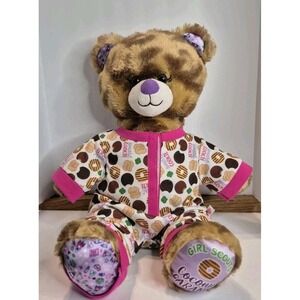 Build-A-Bear Girl Scouts Coconut Caramel Bear With Sleeper Plush‎ 16" Retired